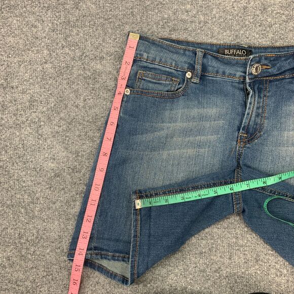 Buffalo David Bitton Pete Shorts Women 26 Denim Wide Leg Stretch Bermuda Zip Fly - Picture 5 of 10